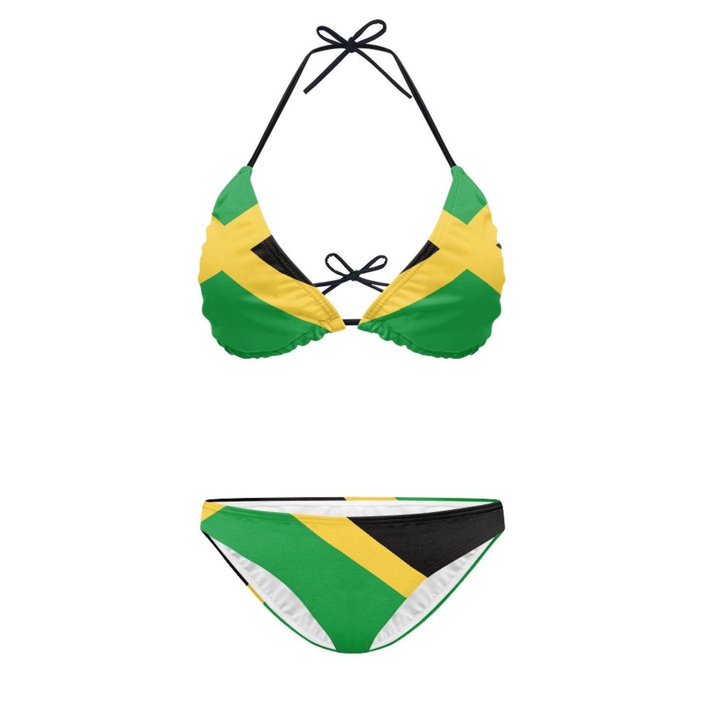 Maillot de bain bikini imprimé fendu pour femme | Yazijico™