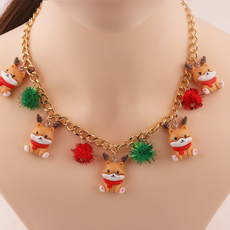 Christmas Tree Bell Santa Claus Necklace | Yazijico™