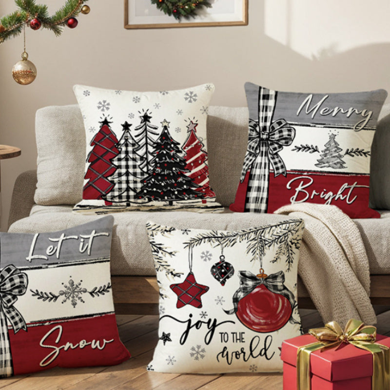 Christmas Pillow Cover Linen  | Yazijico™