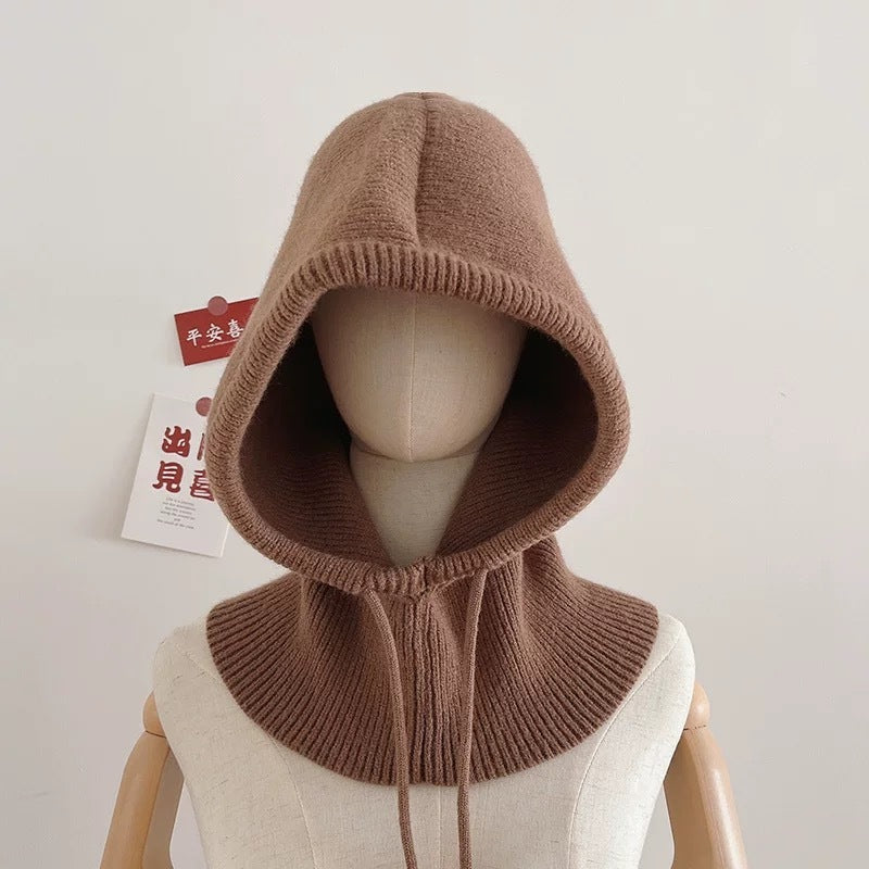 Women's Hats Knitting Scarf Integrated Sleeve Cap | Yazijico™