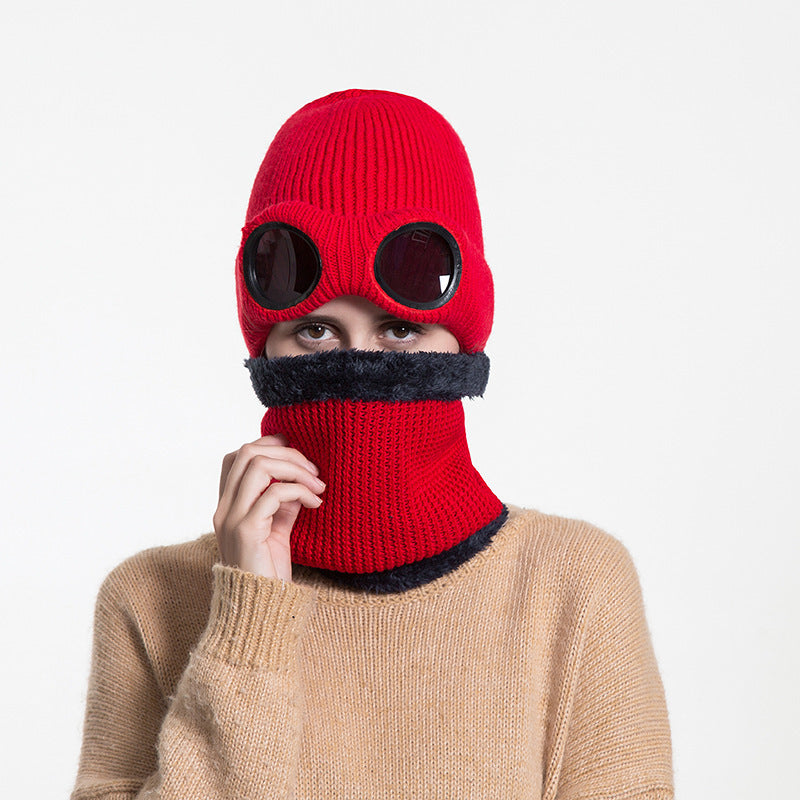 Woolwarm hat with windproof glasses thick hat | Yazijico™
