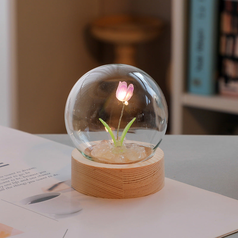 Night Light Tulip Flower Handmade DIY Bedside | Yazijico™