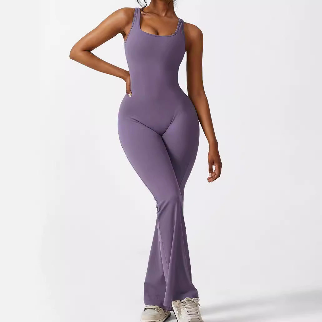 Women Sleeveless Flare Jumpsuits Long Pants | Yazijico™