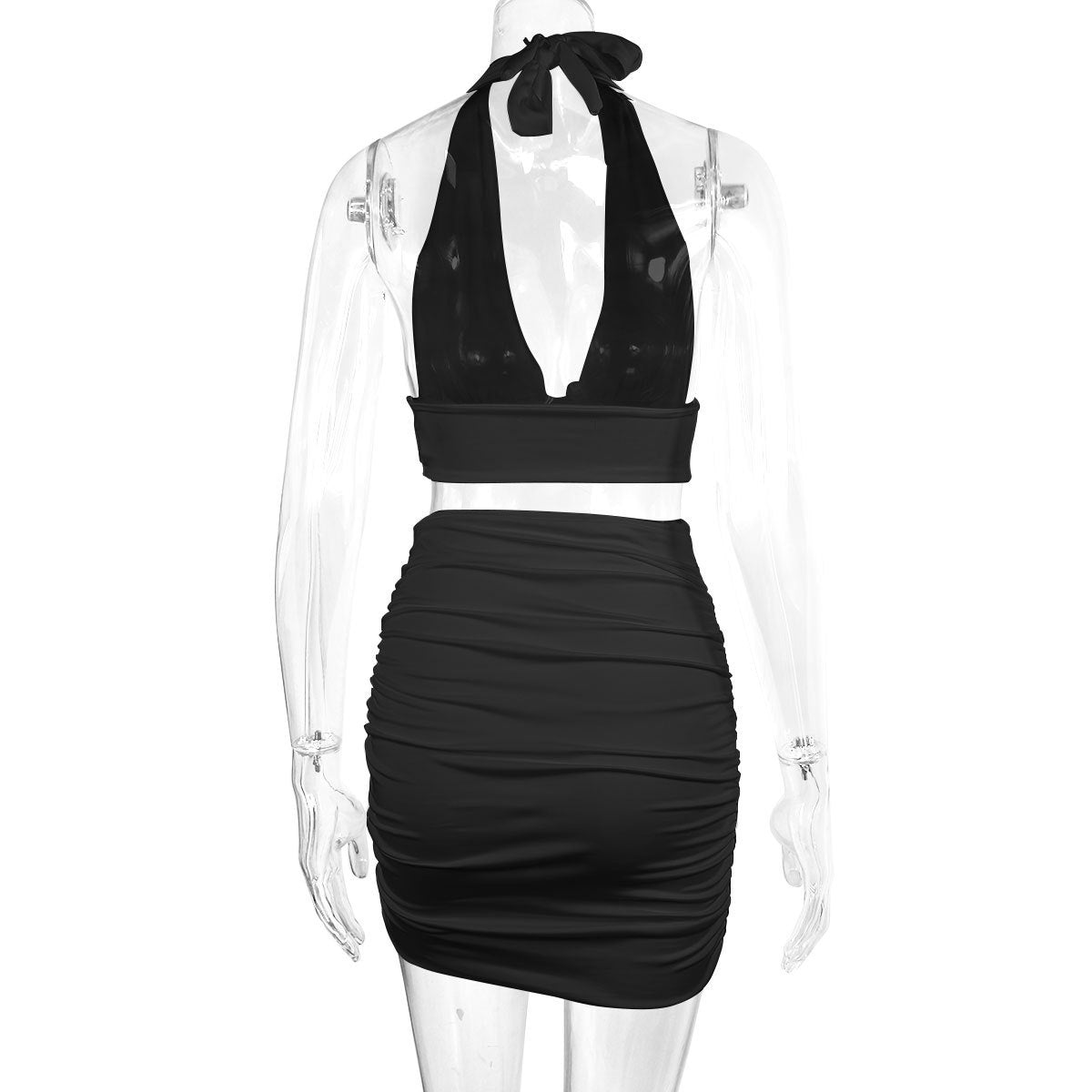 Dress Suits Halter Lace-up Hip Top | Yazijico™