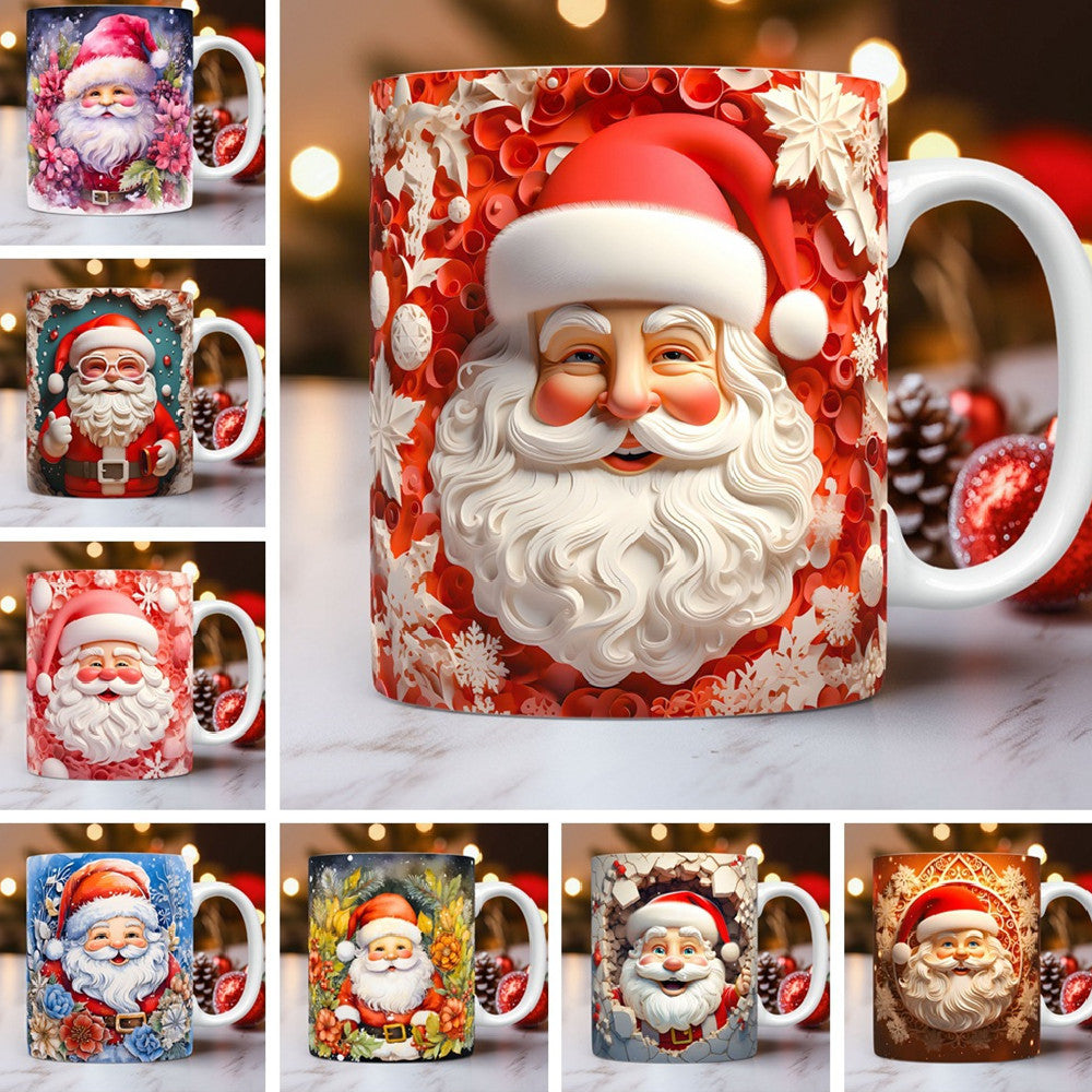 Christmas Ceramic Mug  Santa Claus Cup | Yazijico™