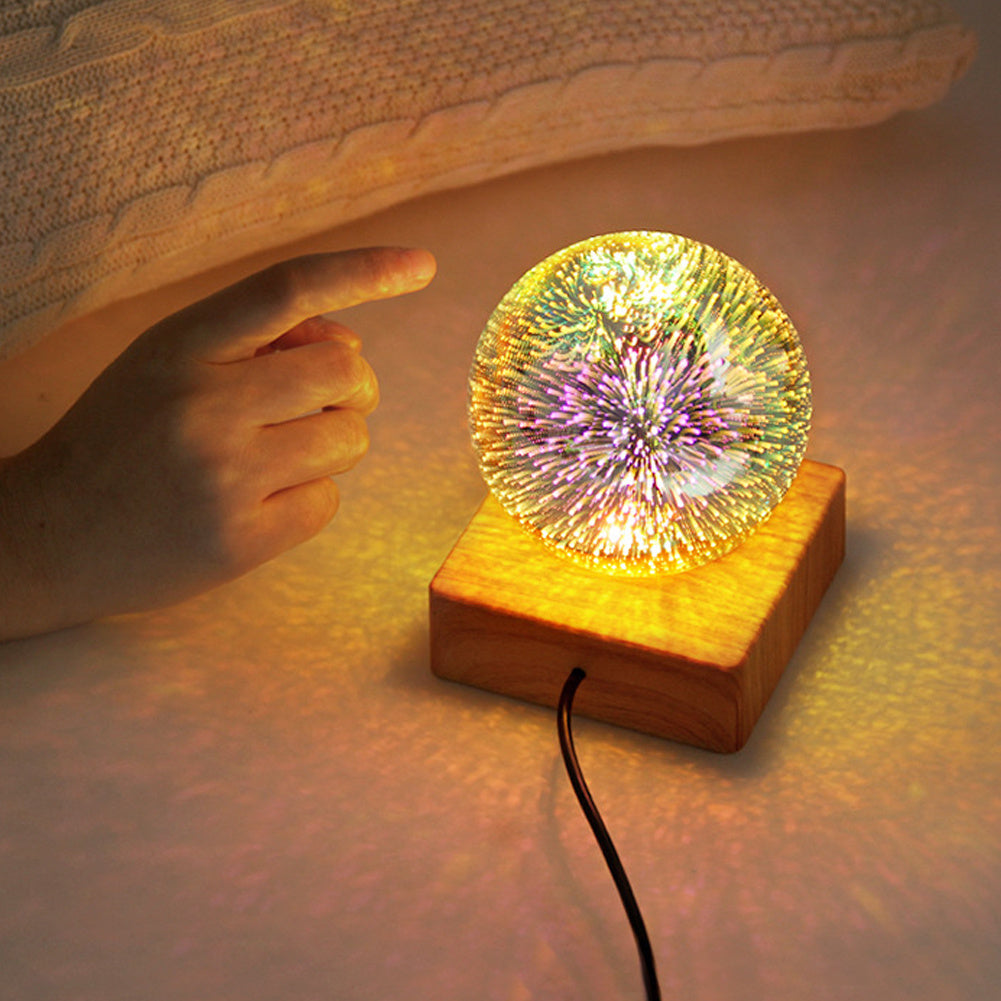 Firework Crystals Ball Night Light Plug In