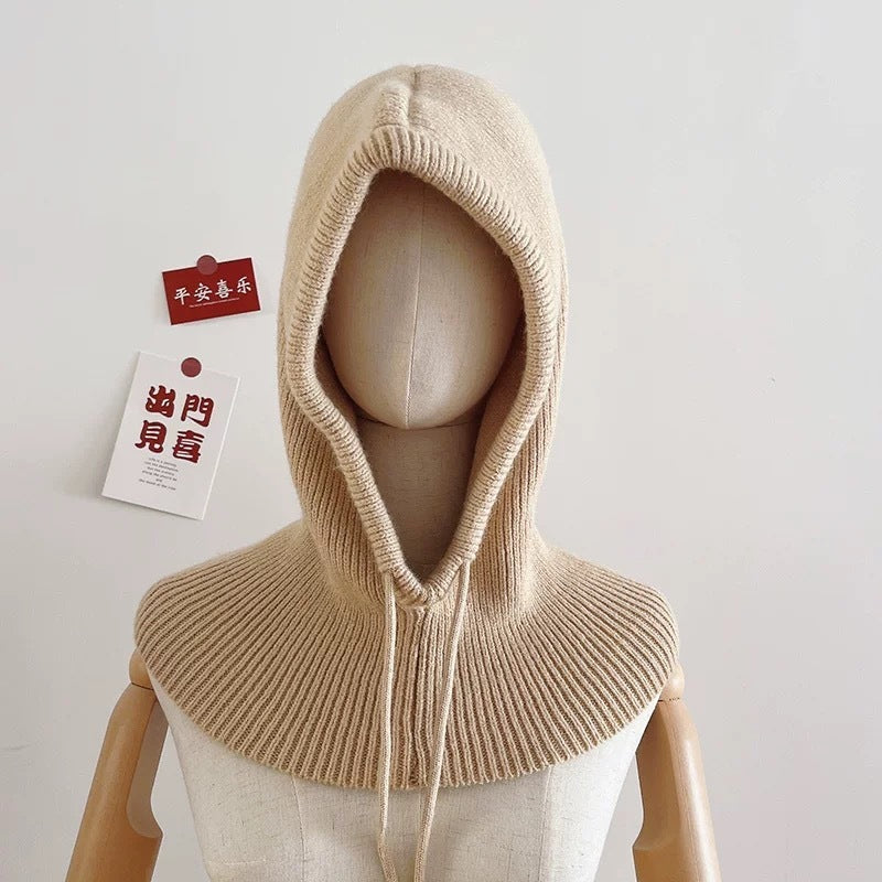 Women's Hats Knitting Scarf Integrated Sleeve Cap | Yazijico™