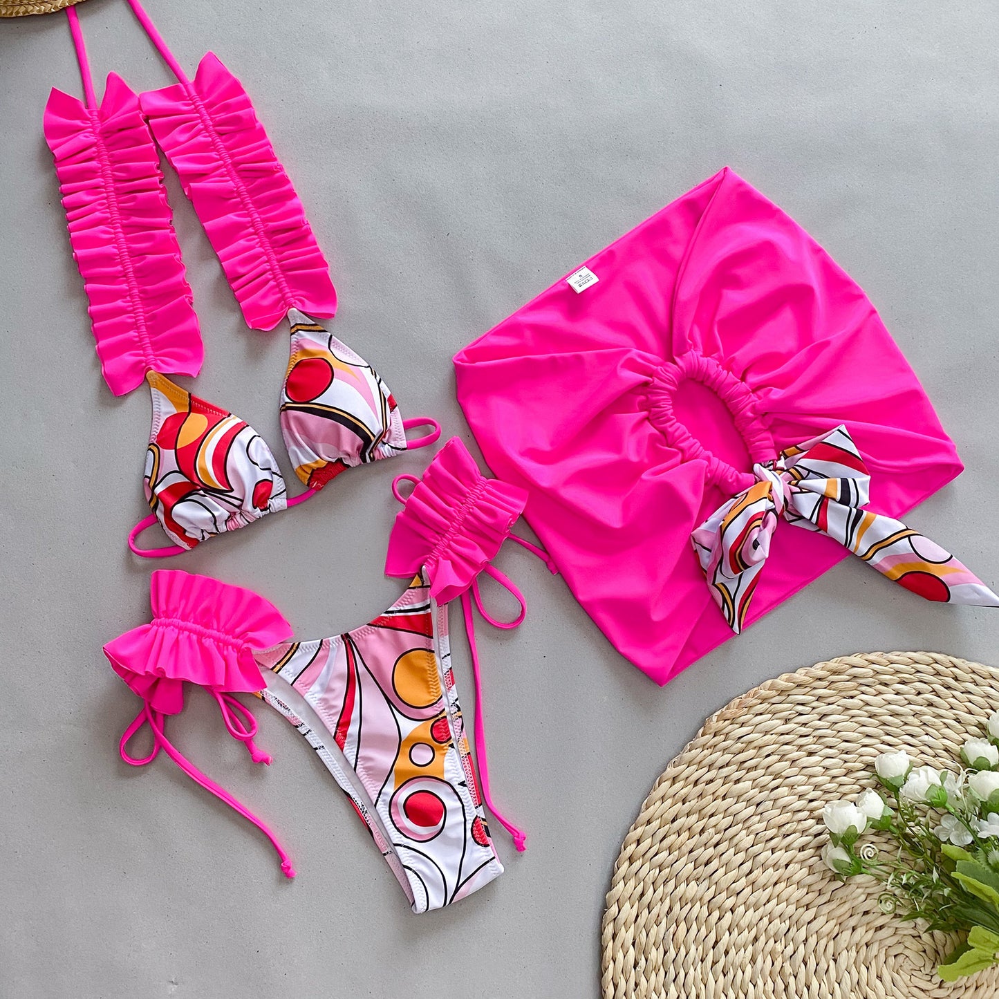 Bikini Pleated Split Women's Swimsuit Yazijico™