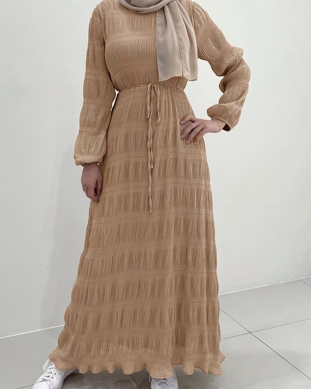 Robe en mousseline douce pour femme, style Moyen-Orient | Yazijico™