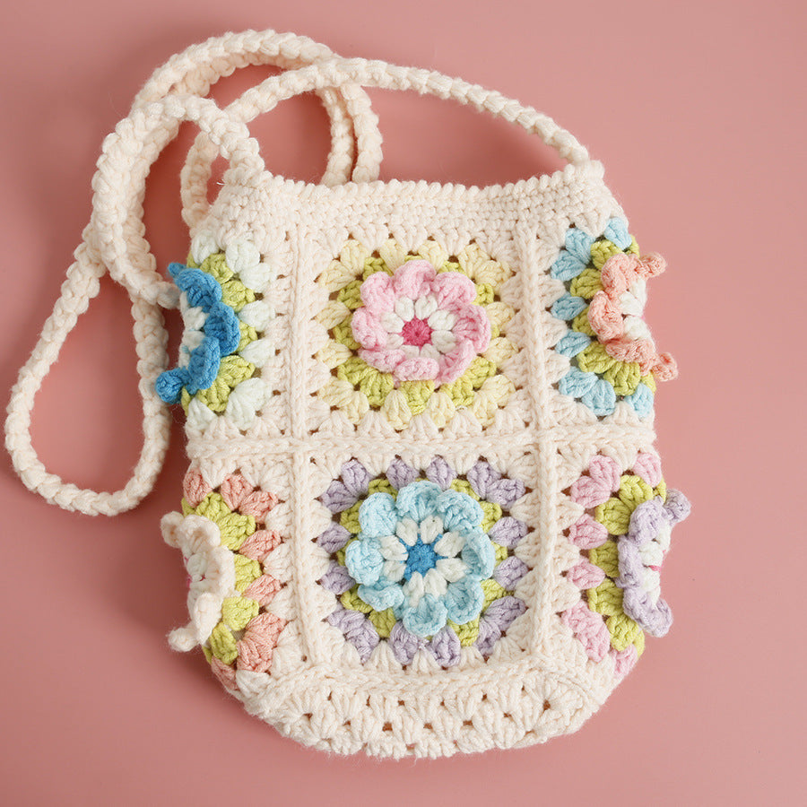 Hand-made Women's Bag Fresh Flower Crocheted   | Yazijico™