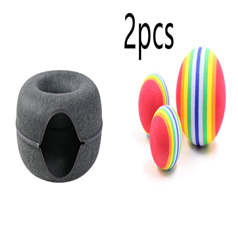 Tunnel Interactive Toy Grey Felt Cat Nest | Yazijico™