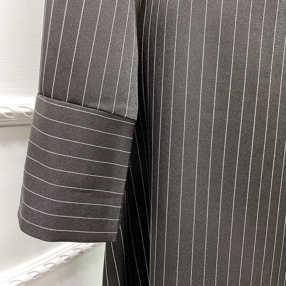 Middle East Stripe Tunneled Long Dress Women   Yazijico™