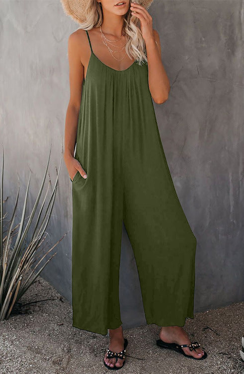 Women's Loose Sleeveless Jumpsuits Romper  Yazijico™