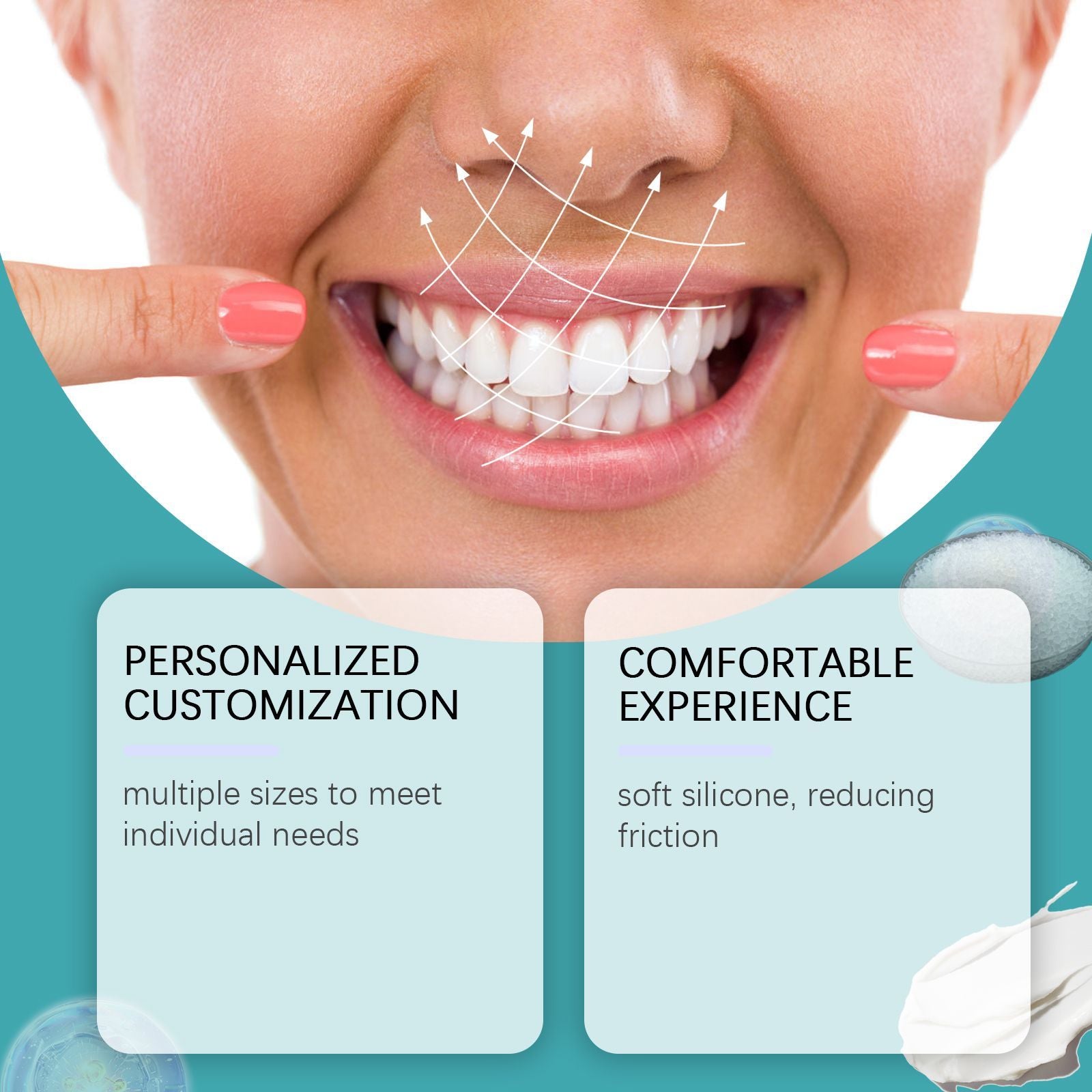Adjustable Snap On Dentures Temporary Gap Filling   | Yazijico™
