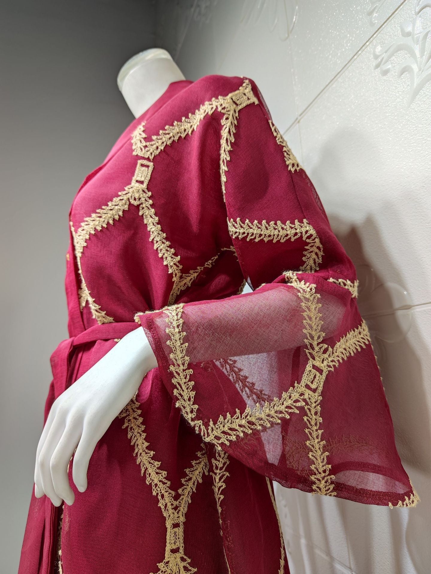 Middle East Muslim Temperament Gauze Dress | Yazijico™