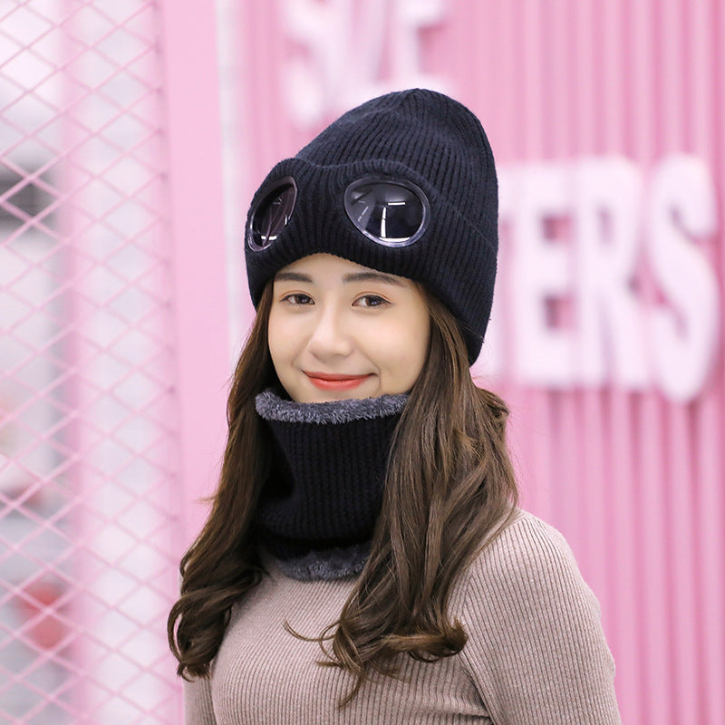 Woolwarm hat with windproof glasses thick hat | Yazijico™