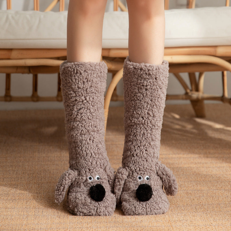Socks Cute Cartoon Dog Floor Winter Warm Yazijico™