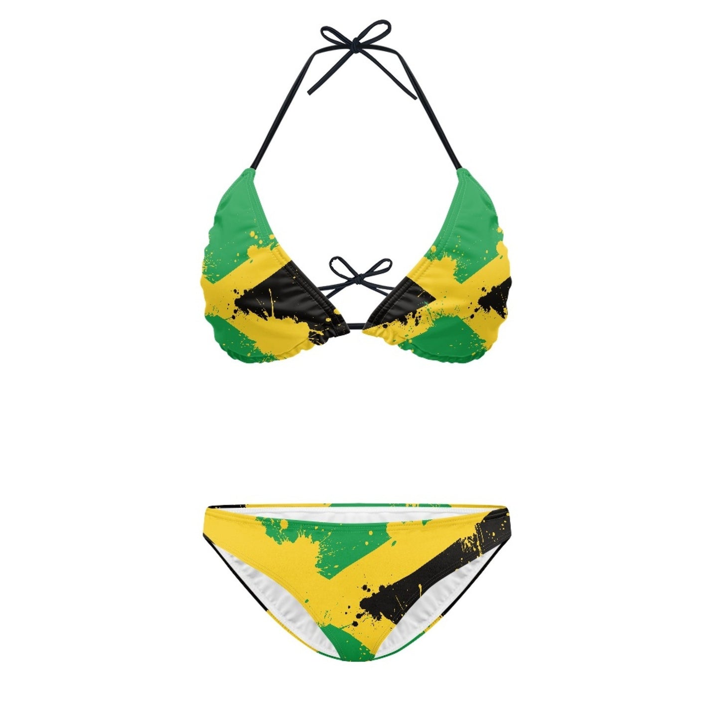 Maillot de bain bikini imprimé fendu pour femme | Yazijico™