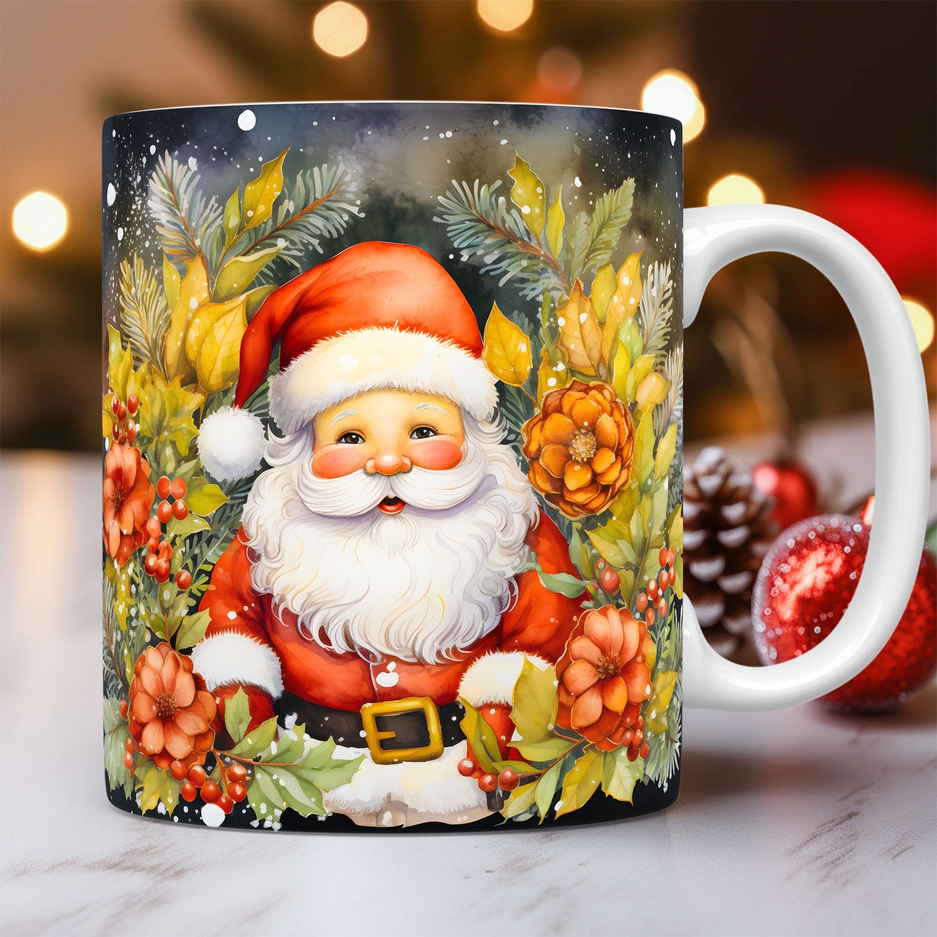 Christmas Ceramic Mug  Santa Claus Cup | Yazijico™