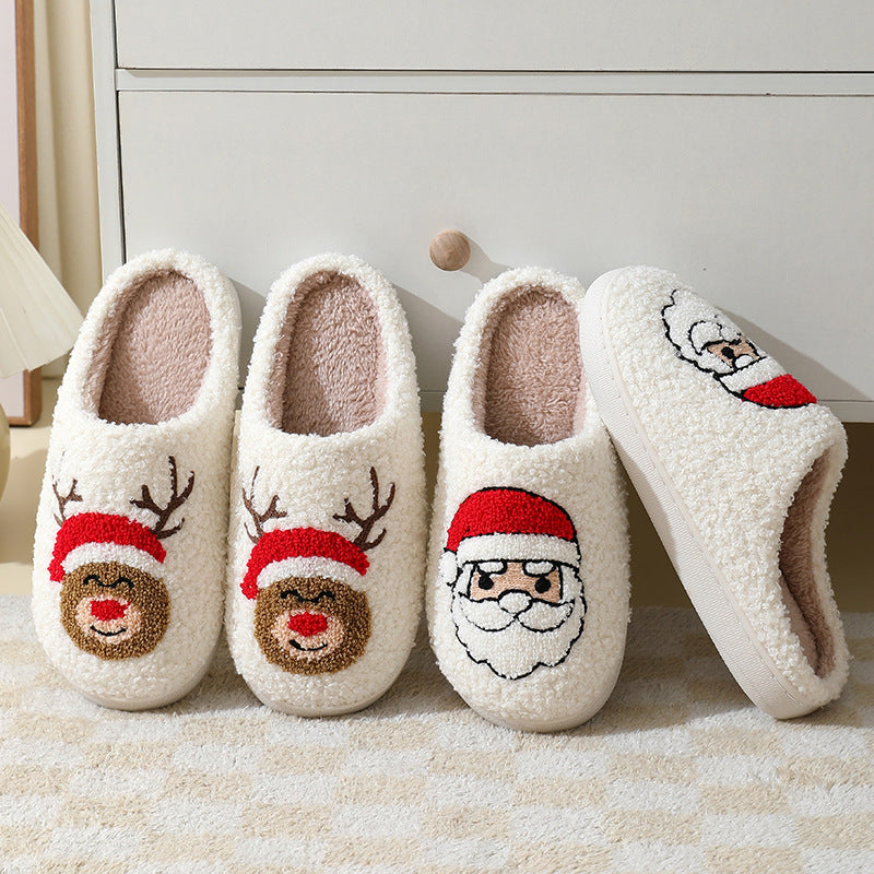 Christmas Home Slippers Cute Santa Claus | Yazijico™