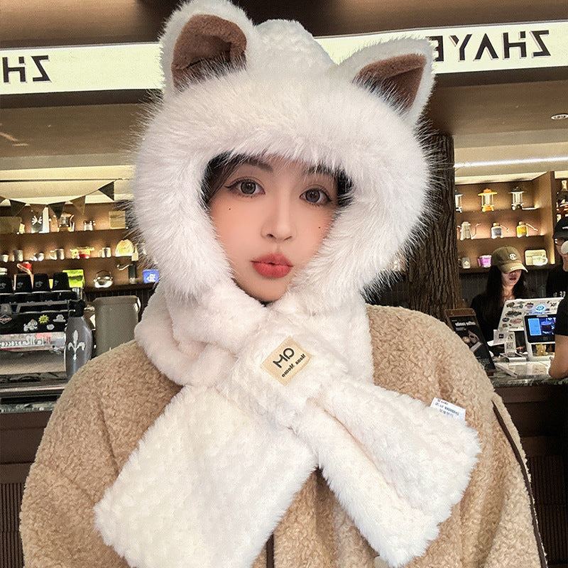 Autumn And Winter Cute Furry Fox Ear Hat | Yazijico™