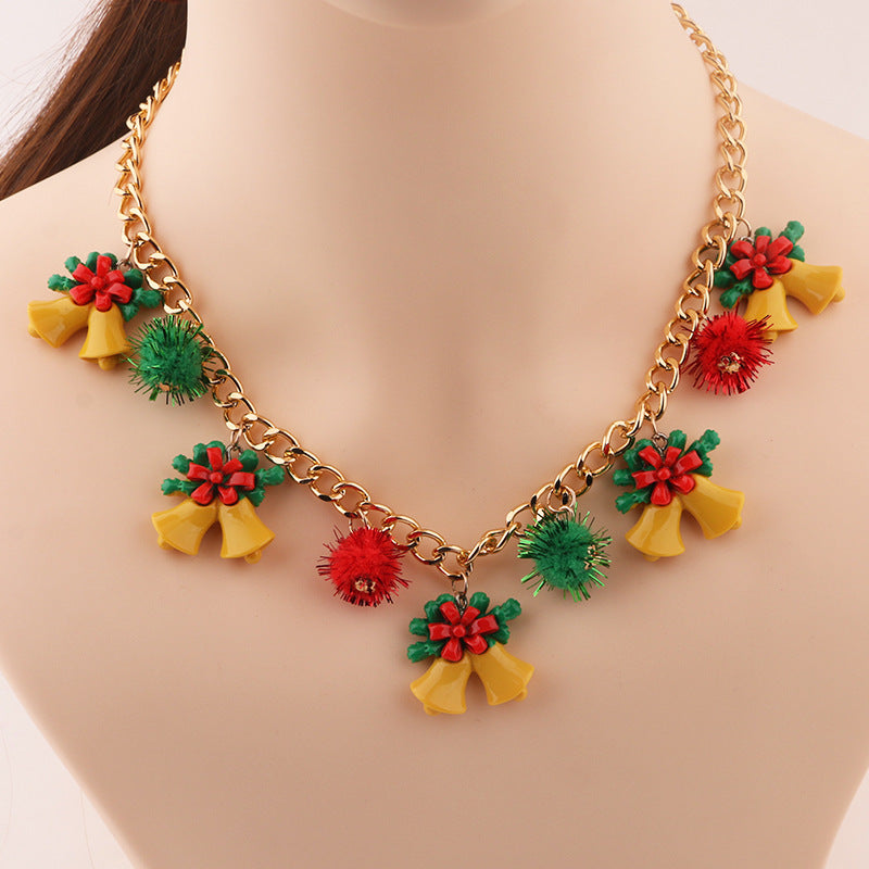 Christmas Tree Bell Santa Claus Necklace | Yazijico™