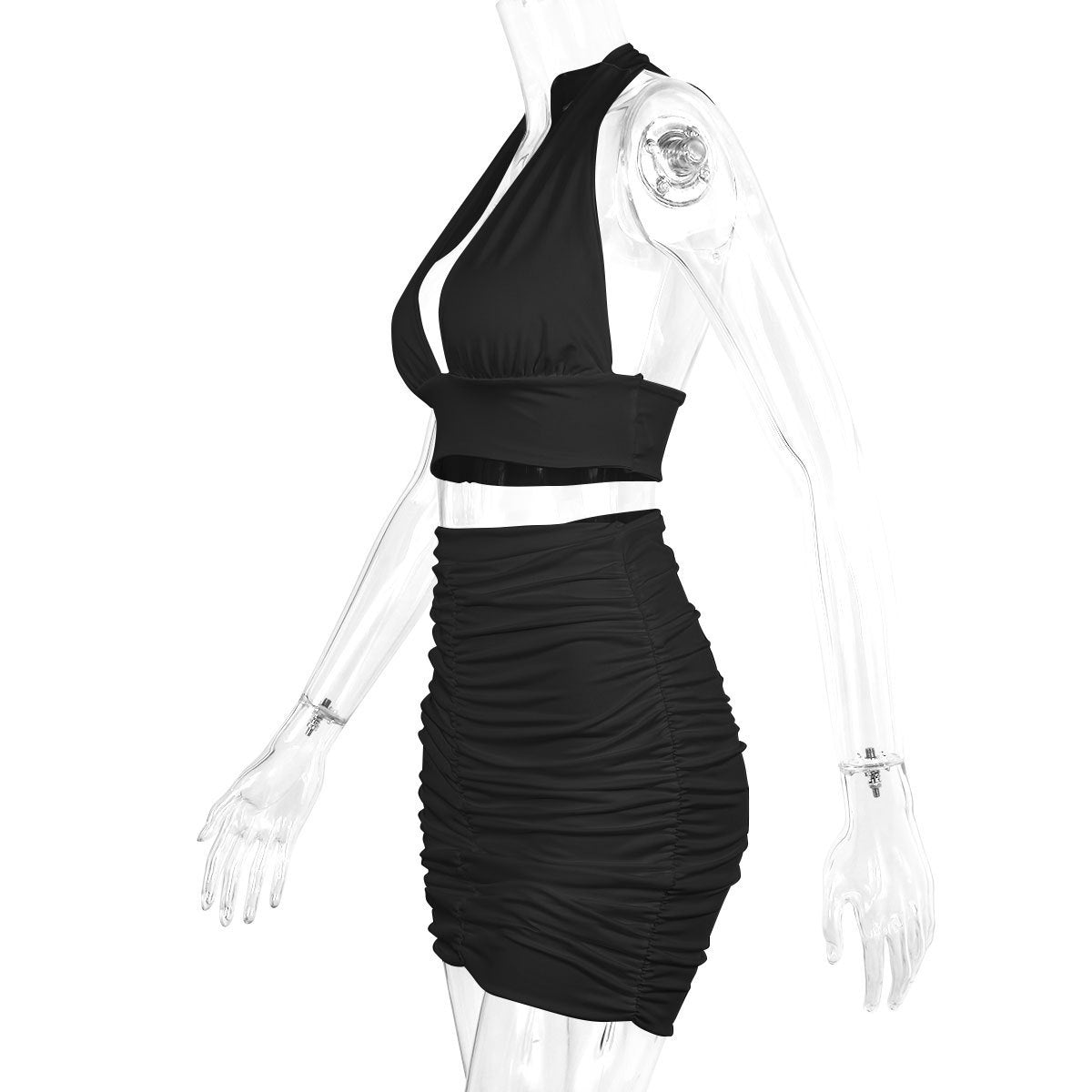 Dress Suits Halter Lace-up Hip Top | Yazijico™