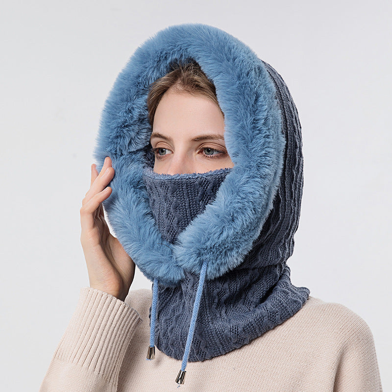 Winter Thick Plush Hat With Scarf Windproof | Yazijico™