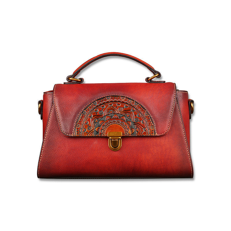 Hand made embossed dumplings genuine leather | Yazijico™