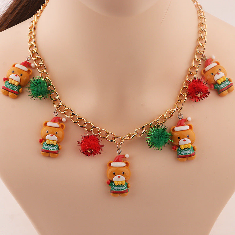 Christmas Tree Bell Santa Claus Necklace | Yazijico™