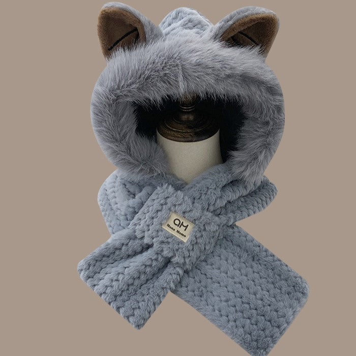 Autumn And Winter Cute Furry Fox Ear Hat | Yazijico™