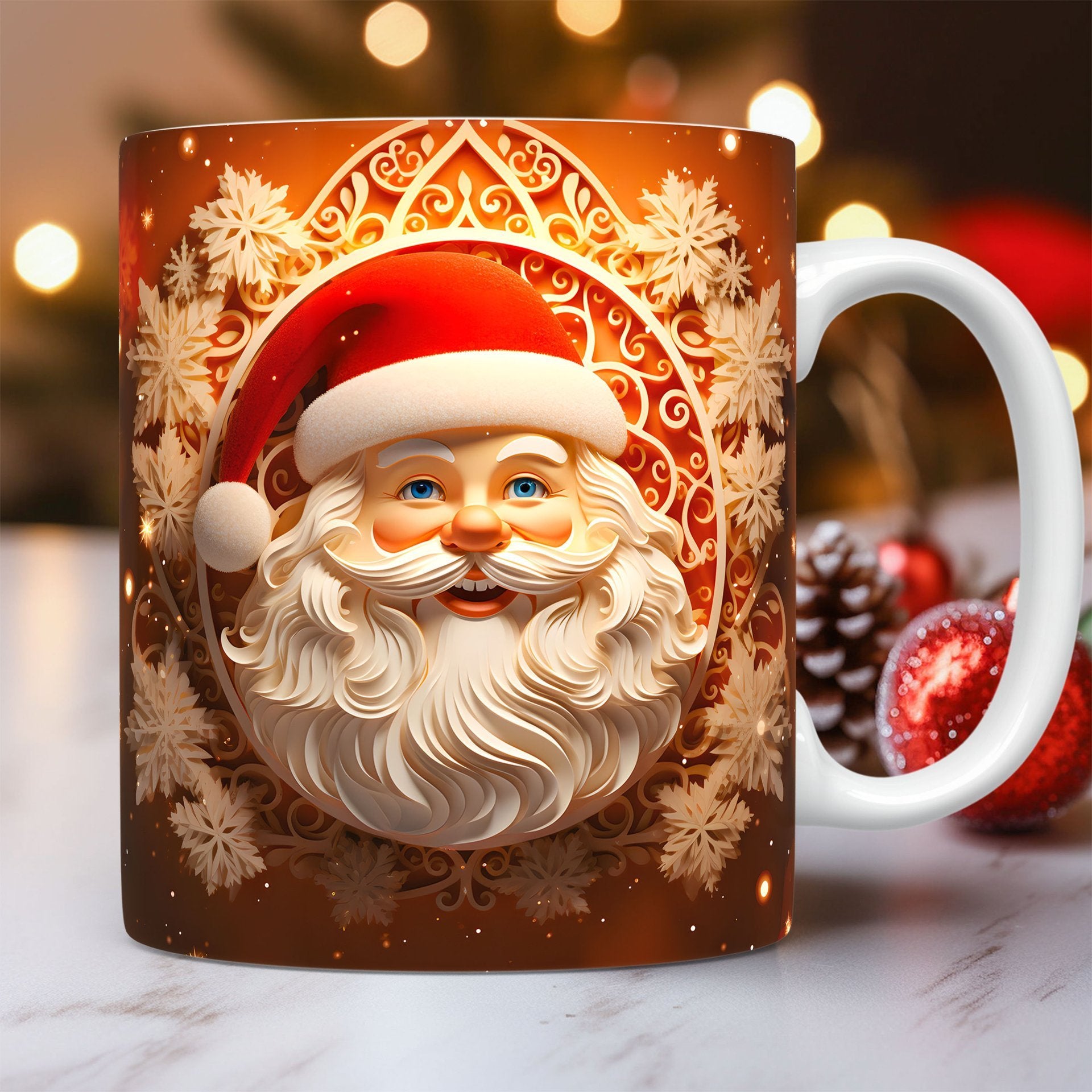 Christmas Ceramic Mug  Santa Claus Cup | Yazijico™