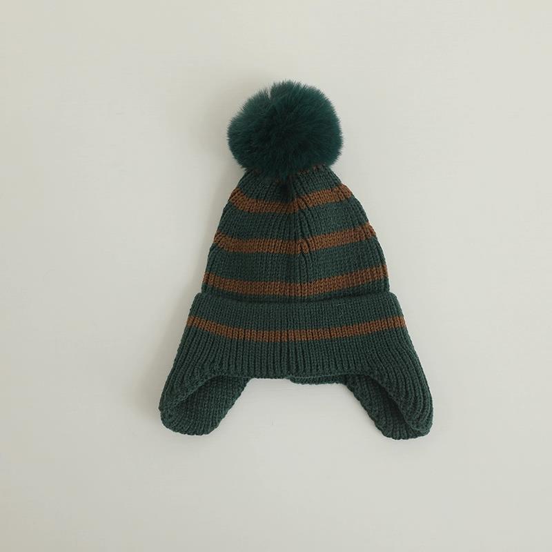 Hat Girls' Wool Stripe Warm | Yazijico™