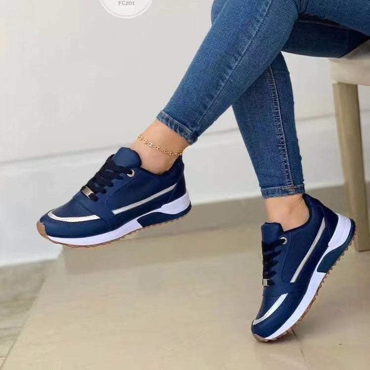 Sneakers Lace-up Flat Shoes Women Yazijico™