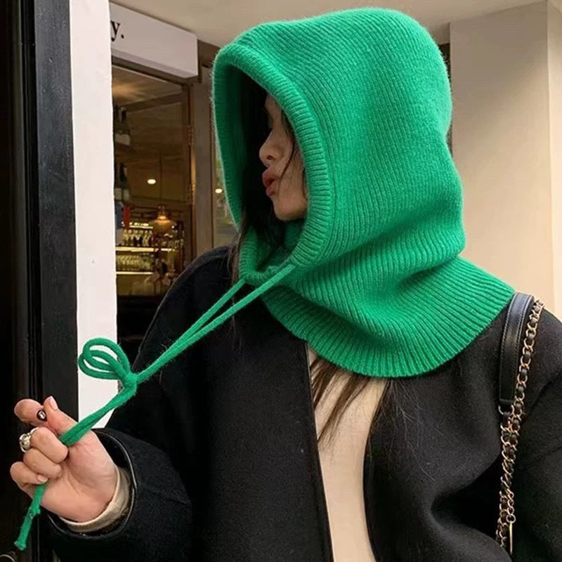 Women's Hats Knitting Scarf Integrated Sleeve Cap | Yazijico™