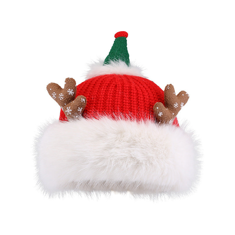 Christmas Antlers Plush Bonnet Children | Yazijico™
