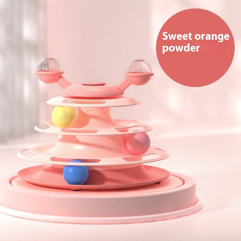 Cat Toy Tower Turntable Roller Balls Toys Pets |  Yazijico™