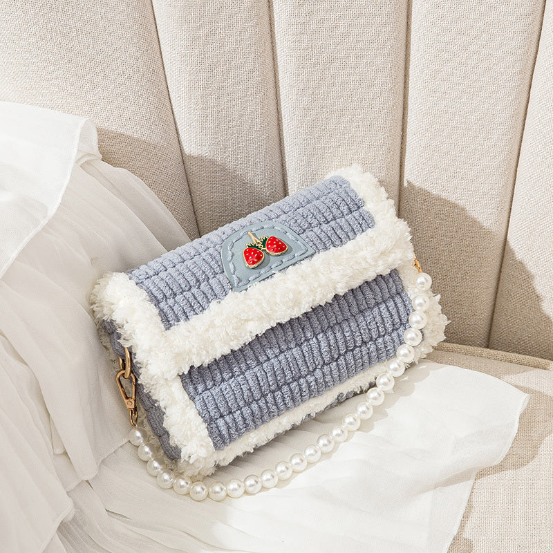 Hand-made knitted Self- Fleece Mesh Material Bag | Yazijico™