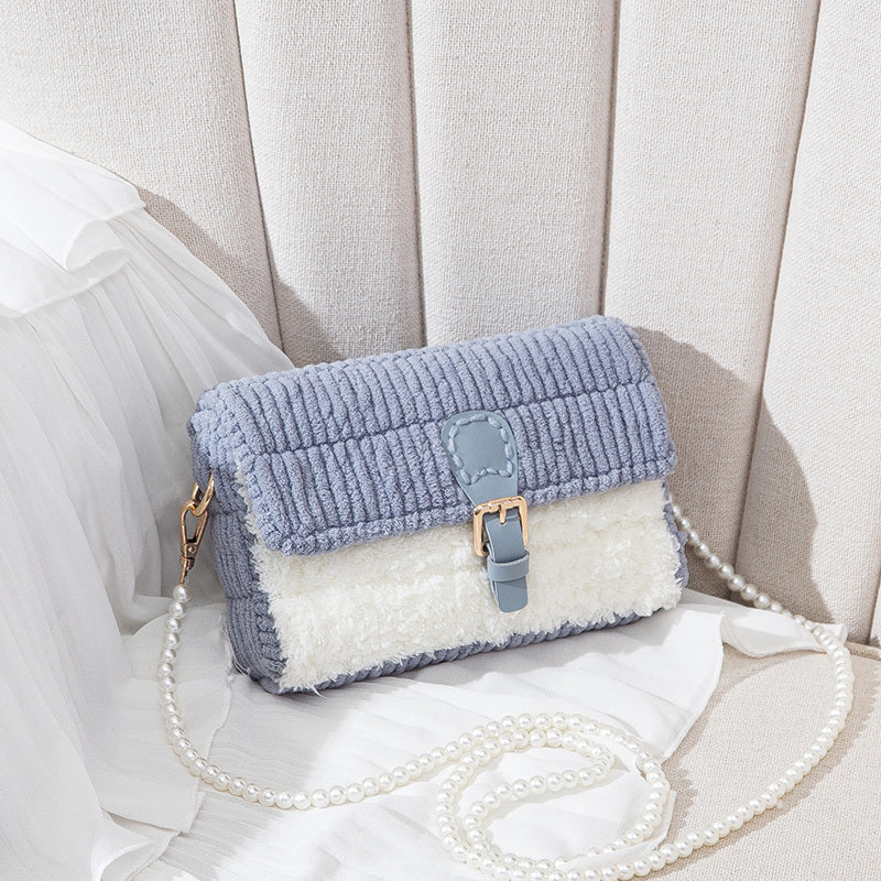 Hand-made knitted Self- Fleece Mesh Material Bag  | Yazijico™