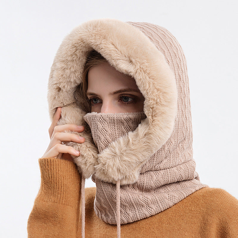 Winter Thick Plush Hat With Scarf Windproof | Yazijico™