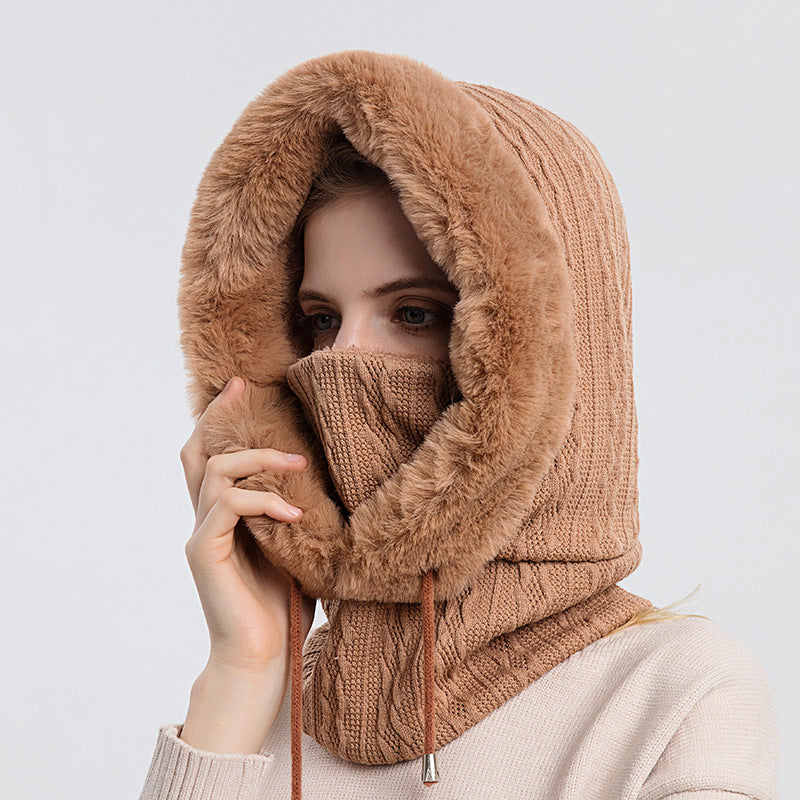 Winter Thick Plush Hat With Scarf Windproof | Yazijico™