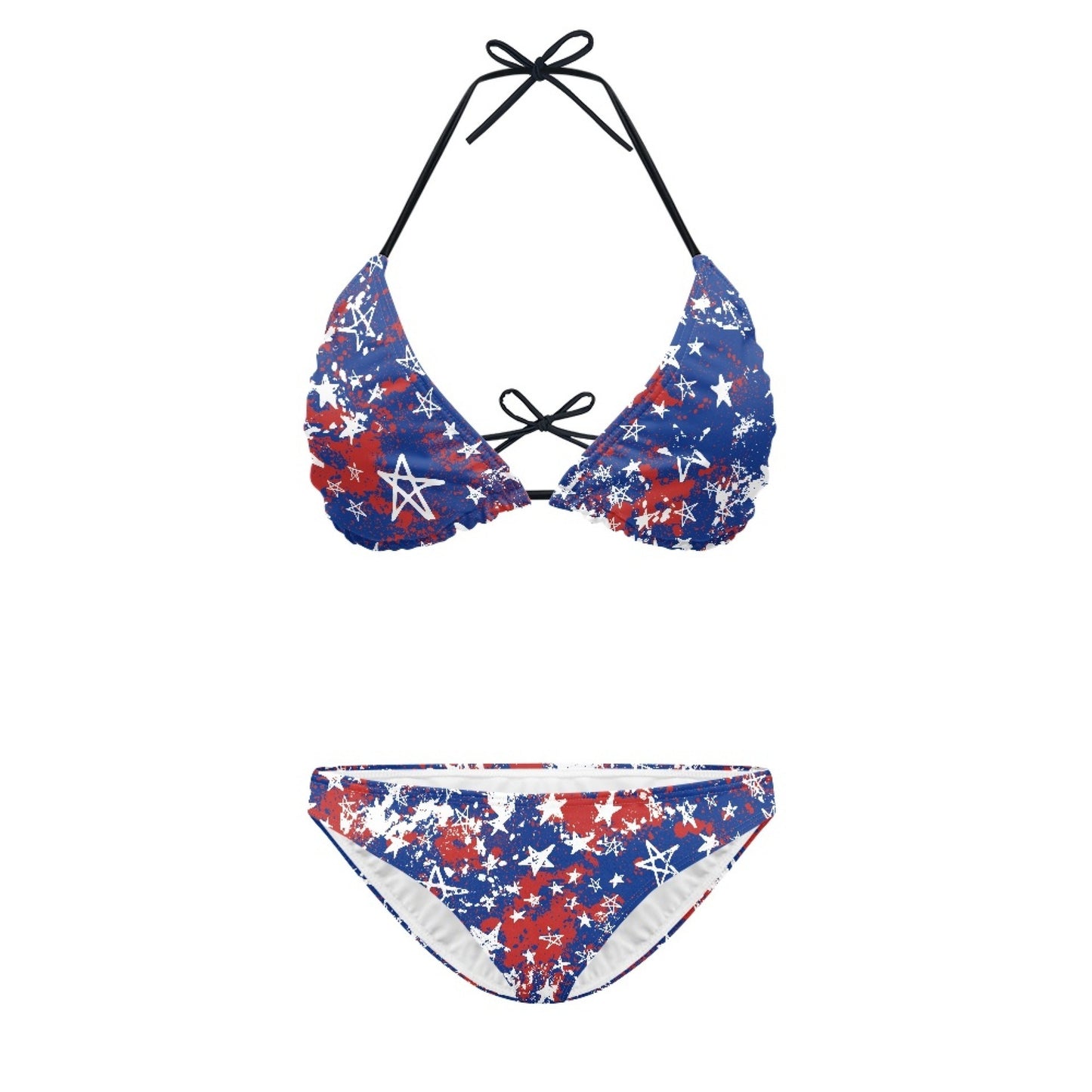 Maillot de bain bikini imprimé fendu pour femme | Yazijico™