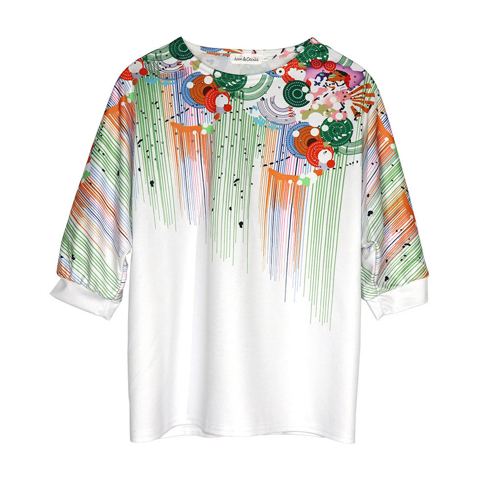 Colorful patterned shirt on a white background