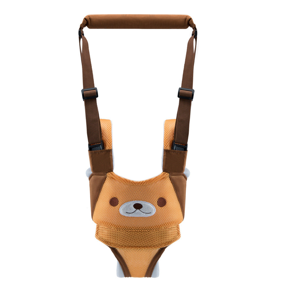 Baby safety harness with bear design on a white background
