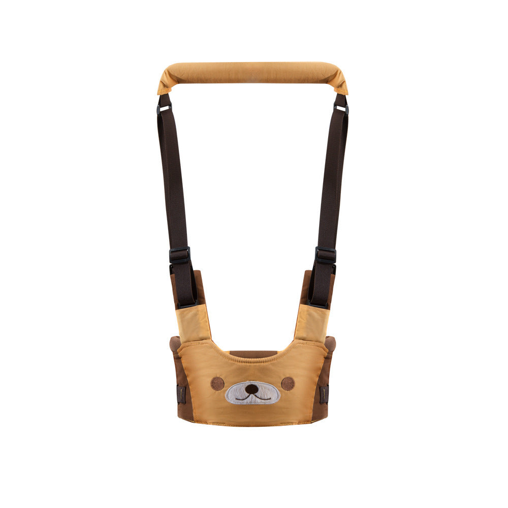 Children's safety harness with bear design on a white background