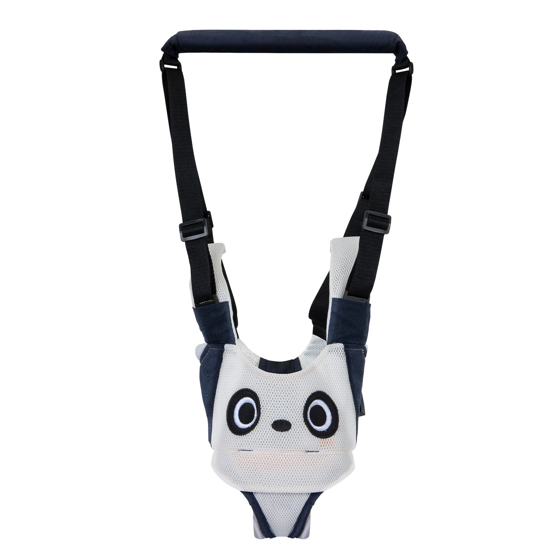 Baby harness with cartoon character design on a white background