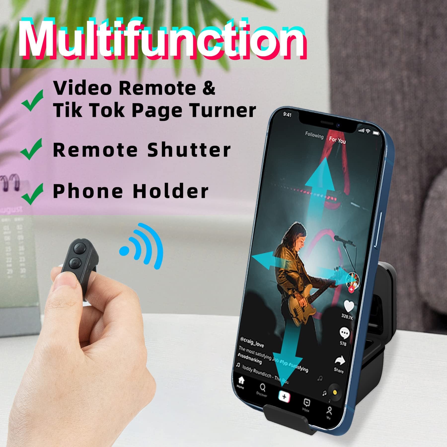 Bluetooth Fingertip Video Controller Short Video Browsing