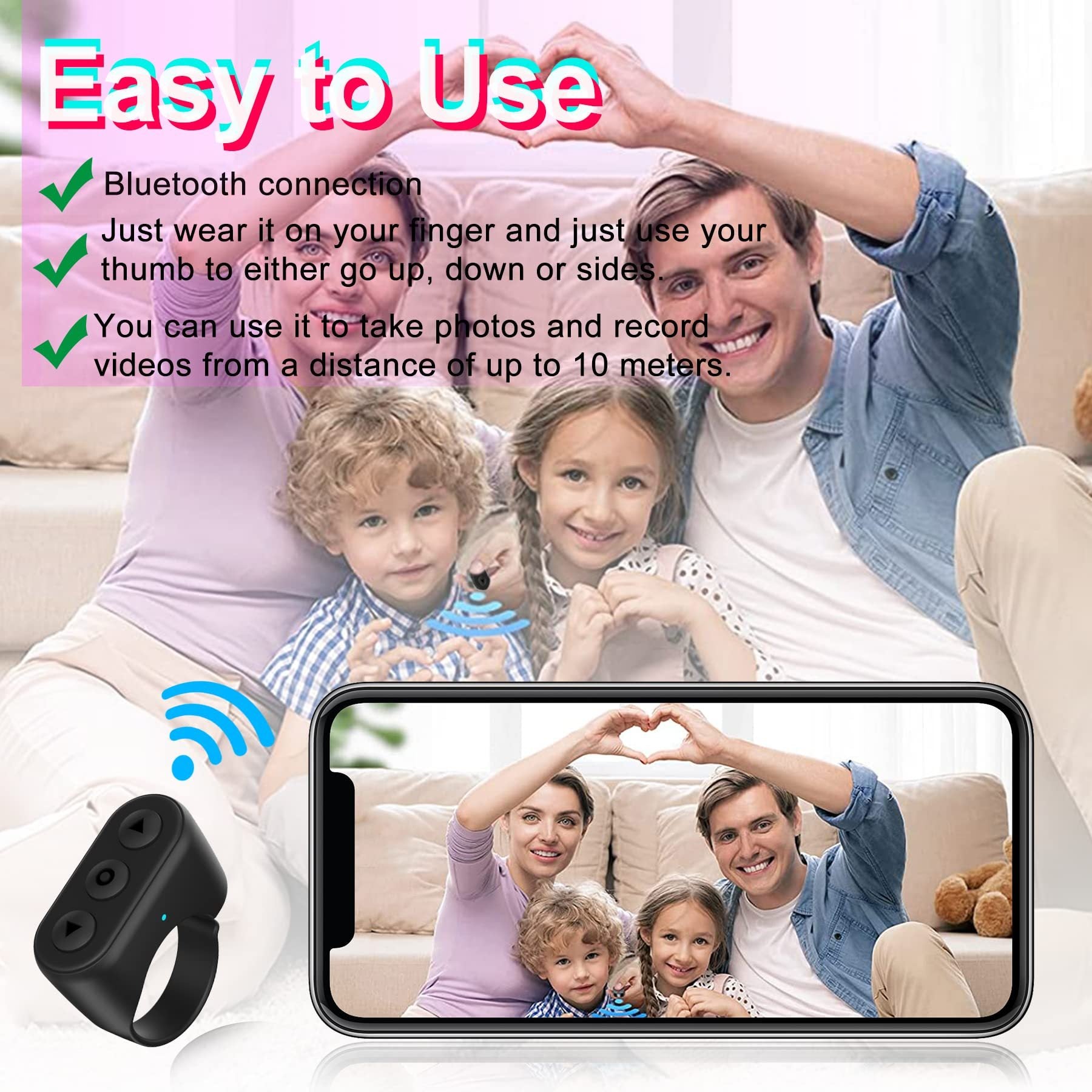 Bluetooth Fingertip Video Controller Short Video Browsing