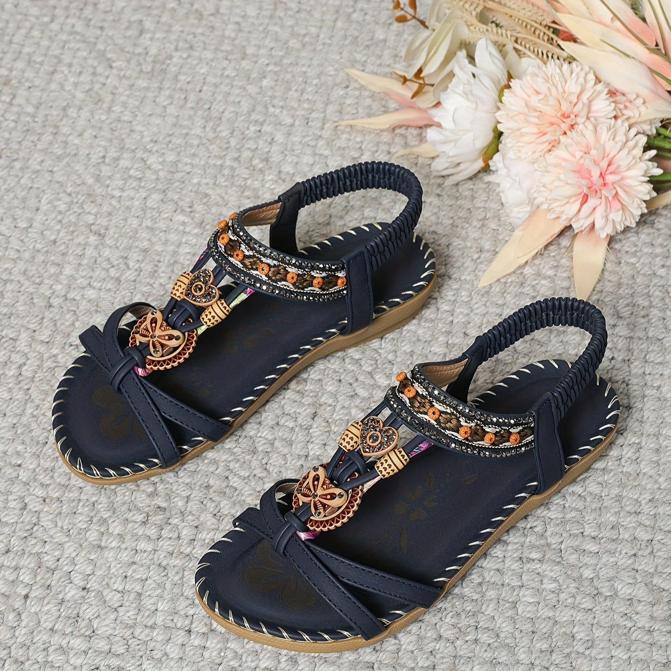 Bohemian Thong Sandals Fashion Flowers