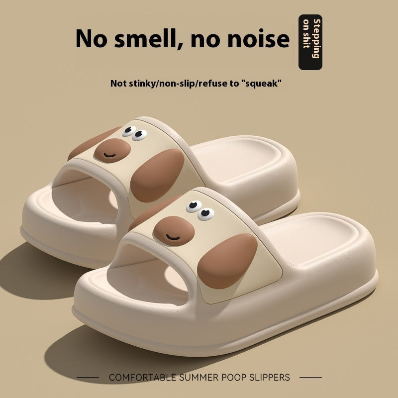 Cute Cartoon Dog Slippers Non-slip Floor